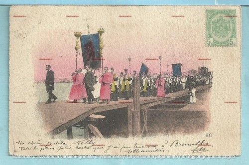 Cartolina processione che - di,