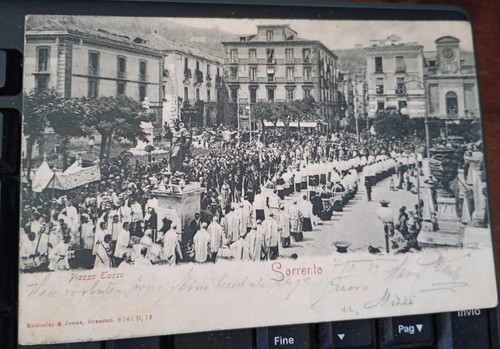 Cartolina sorrento processione - cartolina,