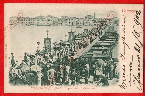 Venezia processione su ponte - -,