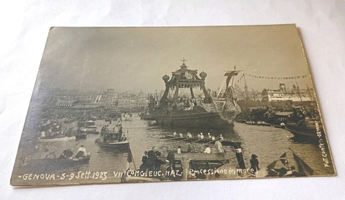 Cartolina genova processione - , a