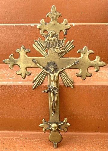 Rara croce bronzo - pesante, del